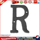 Metal Letters Cast Iron House Sign Doorplate DIY Cafe Wall Decoration (R) Newly