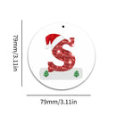 Christmas Hanging Pendant - Wooden Initials Christmas Tree Hanging Decorations