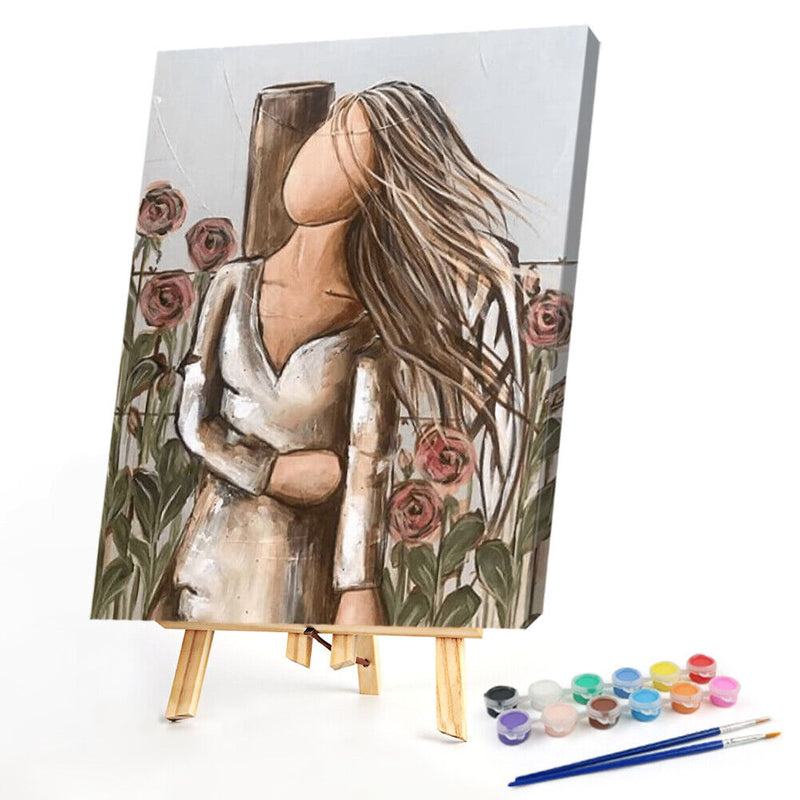Girl by Garden Oil Paint By Numbers Kit DIY Home Decoration Gift Wall Pictures