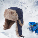 Winter Cap Windproof Warm Bomber Ski Cap Men Women Ear Flaps Faux Fur Headwea