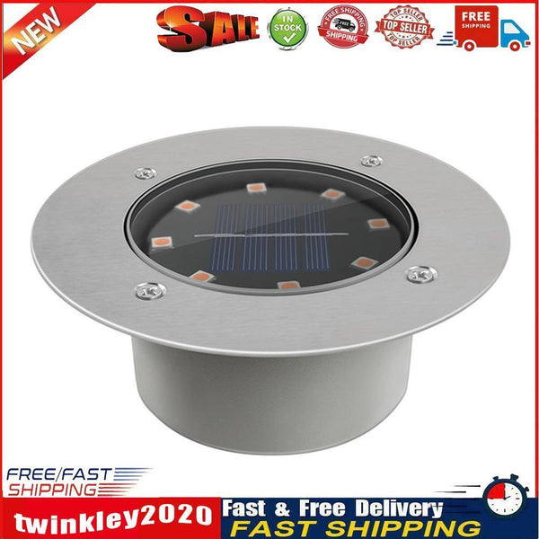 8LED Solar Underground Light Waterproof Garden Buried Lamp (Warm Light) Newly