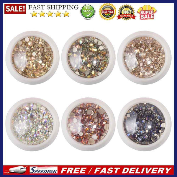 6pcs/bag Nail Crystal Rhinestones Glitter Small Irregular Beads DIY Nail Stic