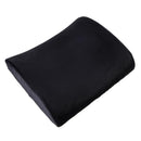 Memory Foam Lumbar Cushion Travel Pillow Car  Chair Back Support Black