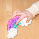 Rainbow Cloud Push Bubble Sensory Toys Portable Anti-stress Squeeze Toys Newly
