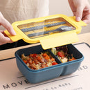 Microwave Lunch Containers Box with Compartments Food Container (Blue) Newly