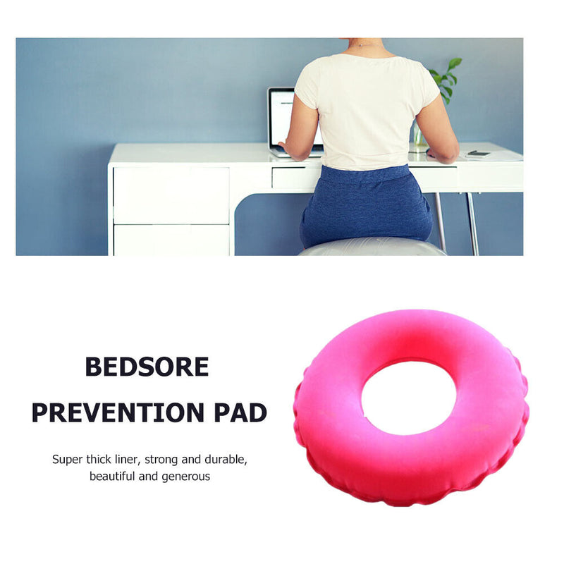 Inflatable Ring Round Seat Cushion Massage Medical Hemorrhoid Pad (Pink) Newly