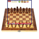 3 in 1 Wood Chess Backgammon Set, Pieces Board Case, for Family, Friends, Adults