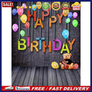 Happy Birthday Background Table Art Cloth Photo Studio Wall Backdrop Family