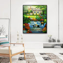 DIY Garden Mosaic Picture Kits Round Diamond Painting for Home Wall Decor Gift