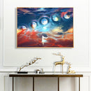 Planet Girl Oil Paint By Numbers DIY Handpainted on Canvas Wall Art Picture