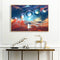 Planet Girl Oil Paint By Numbers DIY Handpainted on Canvas Wall Art Picture