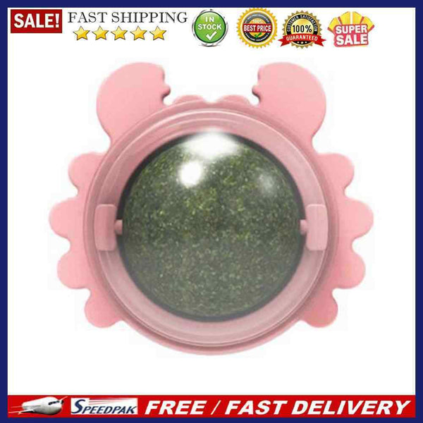 Rotatable Cat Toys with Catnip Snack Licking Ball Pet Molar Teeth Cleaning