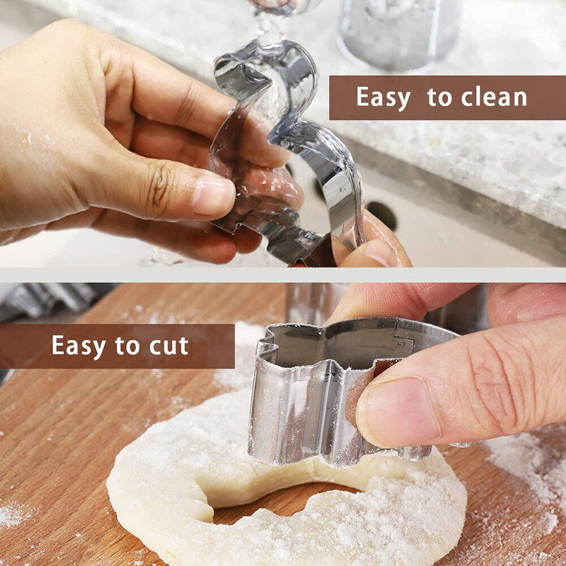11pcs/set Cookie Cutter Dinosaur Shape Stainless Steel Baking Biscuit Mold