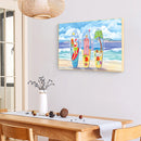 Oil Paint by Numbers Christmas Surfboard Canvas Artwork Living Room Picture Kit