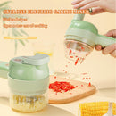 4 in 1 Handheld Electric Vegetable Cutter Set Garlic Meat Mud Masher USB Chargi_