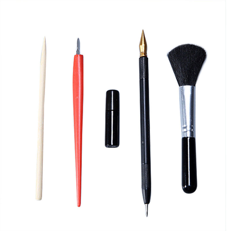 Scratch Art Crafts Tools Kit with Stick Scraper Pen Brush for Scraping Pain