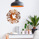 Wall Art Sun Moon Stars Decor Metal Sculpture for Indoor Outdoor (Yellow) Newly
