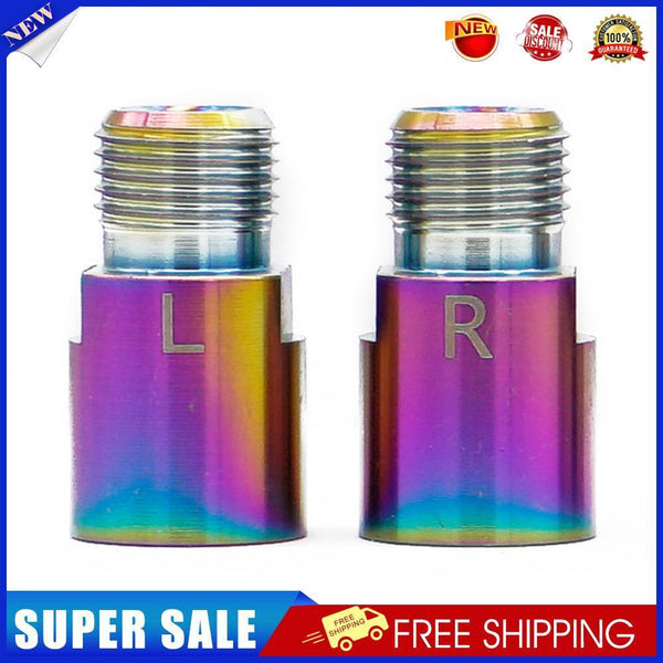 1 Pair MTB Bicycle Pedal Axle Extension Steel Pedal Bolt Spacer (Dazzling)