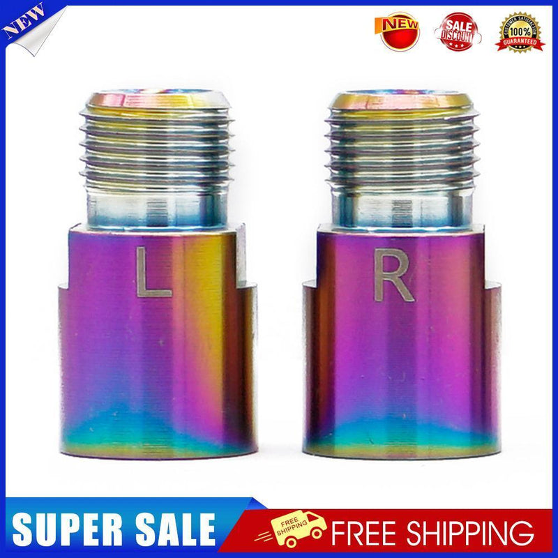 1 Pair MTB Bicycle Pedal Axle Extension Steel Pedal Bolt Spacer (Dazzling)