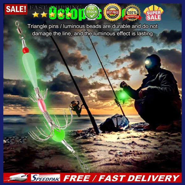 Luminous Squid Umbrella Hook Carbon Steel Cuttlefish Soft Hook Fishing Equipment