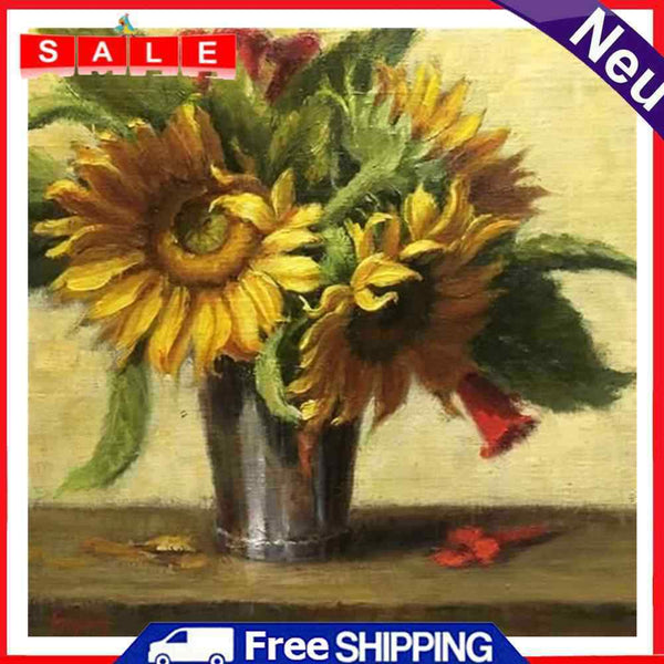 Flower Oil Paint By Numbers Kits DIY Hand Painted Home Decoration Gift No Frame