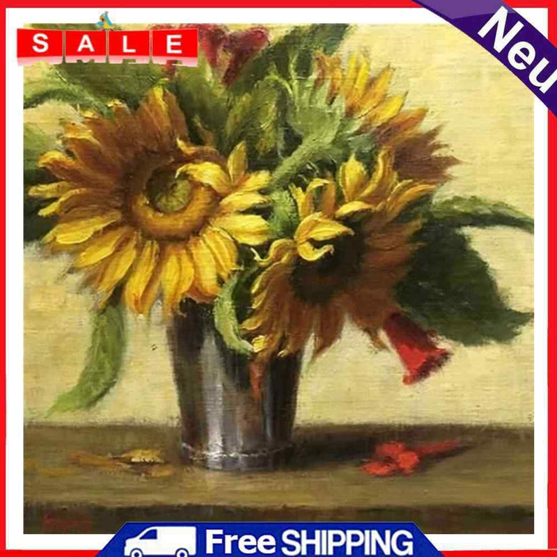 Flower Oil Paint By Numbers Kits DIY Hand Painted Home Decoration Gift No Frame