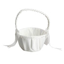 Ivory Bow Wedding Ceremony Party Love Case Satin Flower Girl Basket Superb