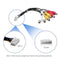 20Pin Plug to 6x 3.5mm RCA Female Car Stereo Adapter Cable Wiring Harness Newly