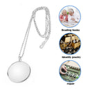 5X Magnifier Chain Magnifying Glass Optical Lens Necklace for Aid Reading Repair