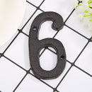 Metal Digital Number Cast Iron House Sign Doorplate DIY Cafe Wall Decor (6)