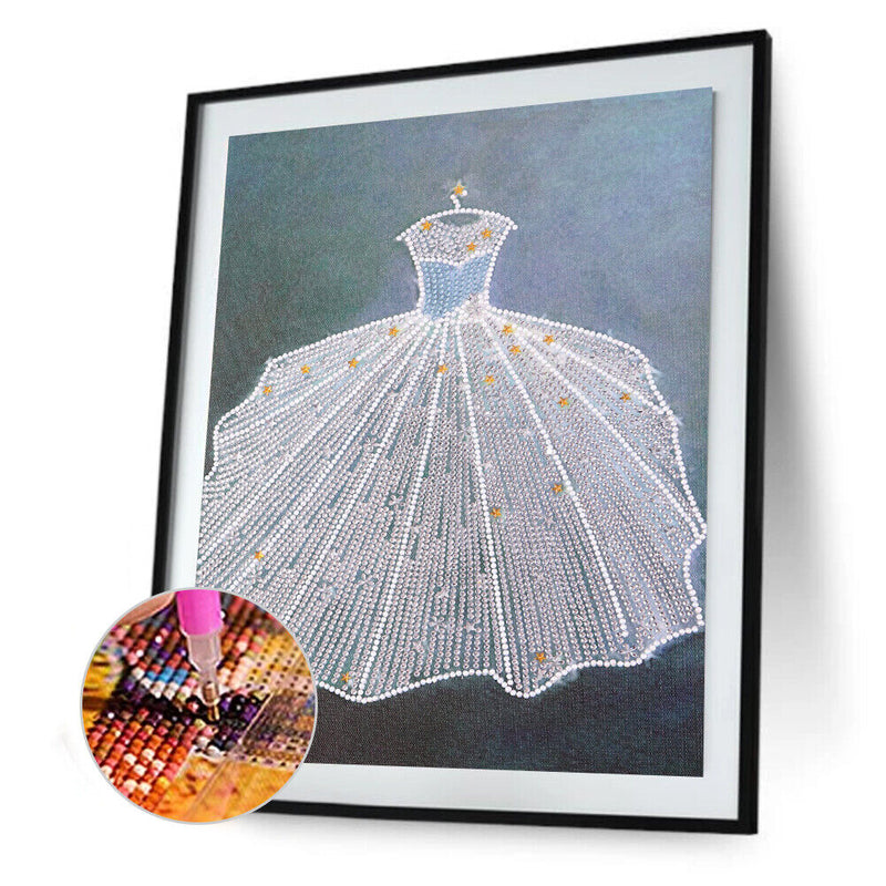 Diamond painted 5D DIY wedding dress series with different diamonds(YX3889)
