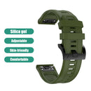 Silicone Strap for Garmin Fenix 7/6 Pro/5 22mm Sport Watch Bracelet (Green)