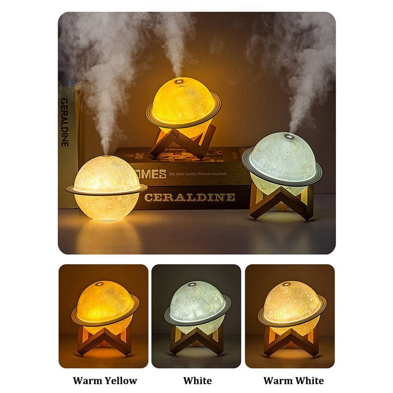 Desktop Decor Air Humidifier LED Night Light Moonlight 2 In 1 Air Purify