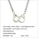 Women Mens Hip Hop Dark Gothic Punk Necklace Choker Handcuffs Pendant Chain