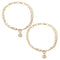 Women Stainless Steel  Chain Collar Statement Coin Pendant Punk Choker Necklace