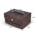 Car Tissue Box Waterproof Moisture-proof Folding Paper Towel Box (Brown)