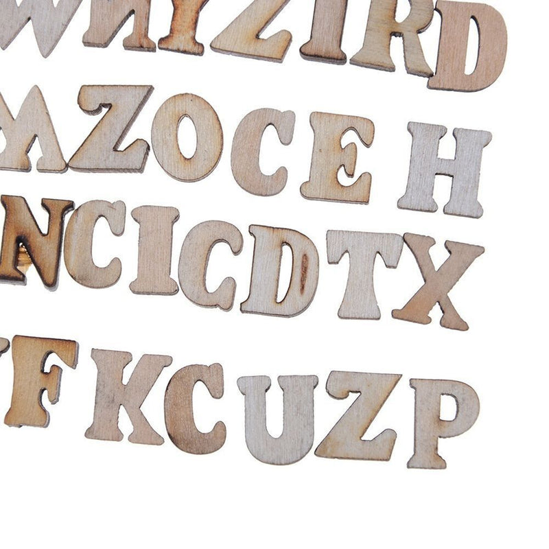 DIY Decoration Tile Alphabet Unfinished Wooden Letters Wood Sign Cutting Discs