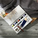 Crystal Fountain Dip Pen Feather Set Starry Sky Writing Ink Quill Pen Stationery