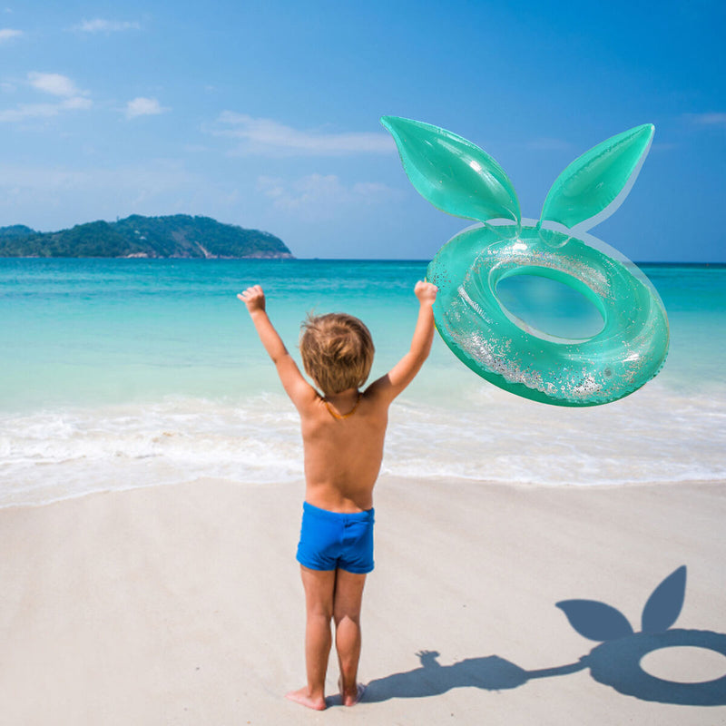 Kids Swimming Ring Cute Rabbit Ears Modeling Reusable Thickening Ring (B)