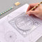 Rotating Drawing Ruler Student Mathematical Stereo Geometry Art Design Template