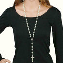 Glow in Dark Rosary Bead Luminous Necklace Jewelry Gift G3Y5