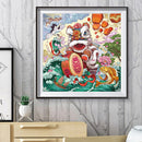 Lion Dance 5D Diamond Painting DIY Full Round Drill Kit Rhinestone Craft
