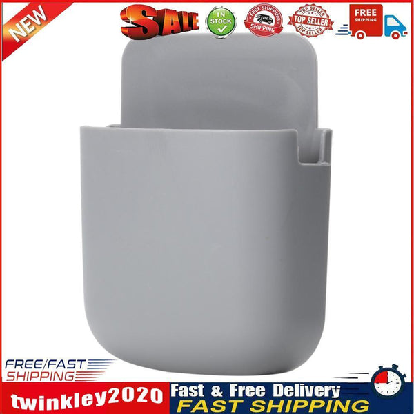 Wall Mounted Organizer Storage Box TV Remote Control Phone Holder (Grey) Newly
