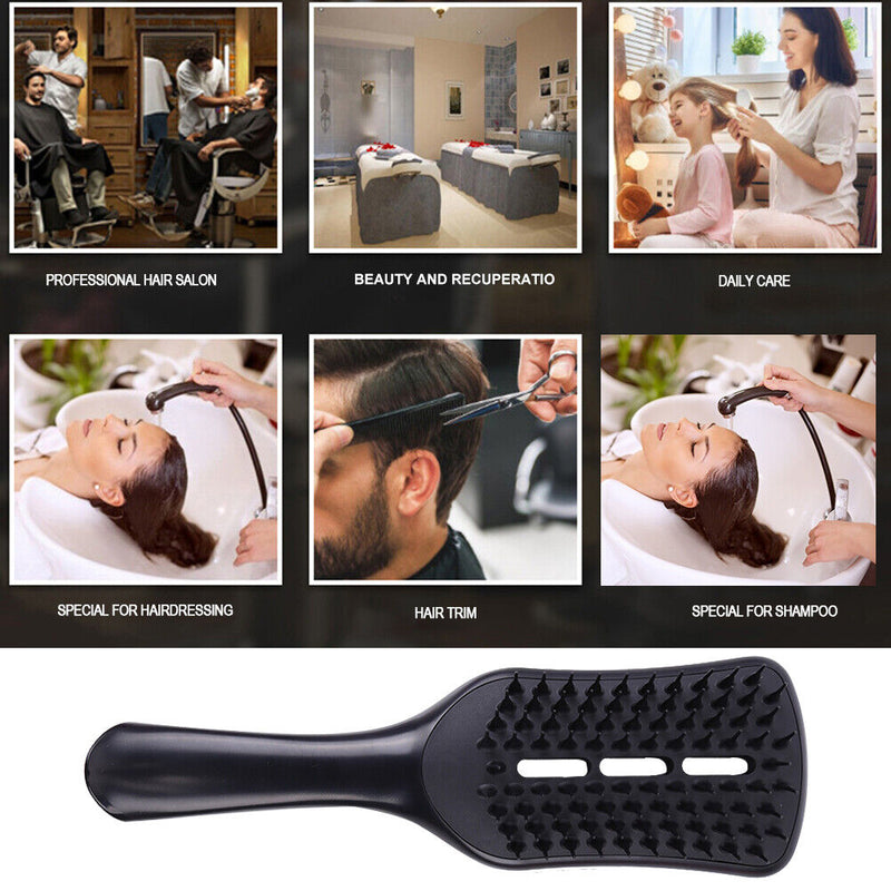 Anti-static Comb Hollow-out Massage Hair Brush Hairdressing Tool (Black) Newly