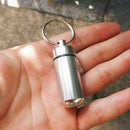 Keyring Tablets Medicine Container Pill Box Aluminium Drug Holder Key L3W5 V8Z3