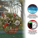 Cones Led String Lights Flower Wreath Christmas Front Door Hanging Baskets