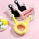 Makeup Band Turban Snail Antenna Eyes Headband Snail Wash Face Plush Headband