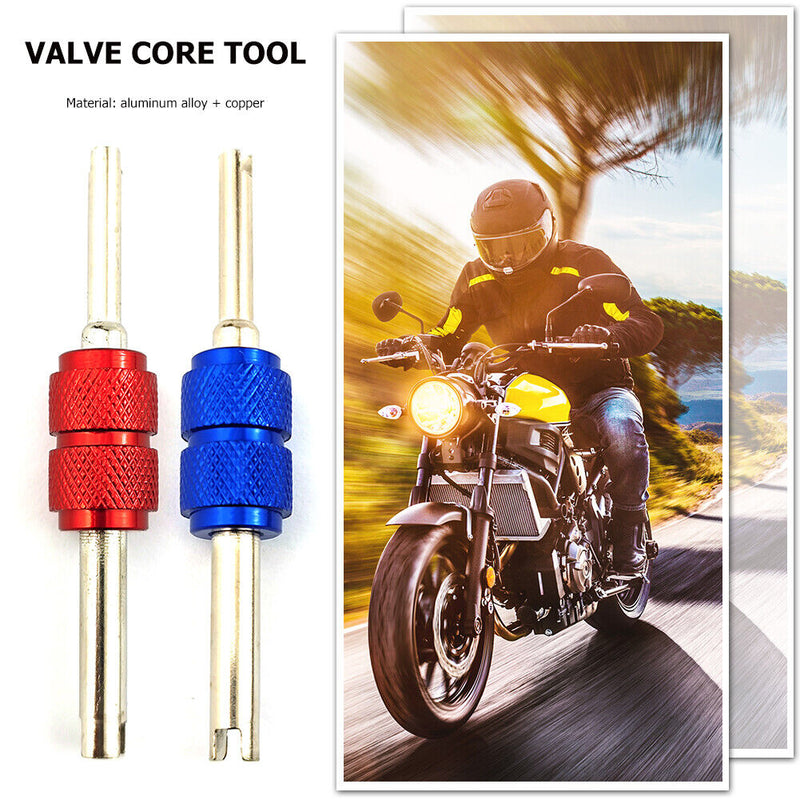 20pcs Copper Tyre Valve Core with 2 Motorcycle Valve Tools for Car Bike