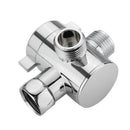 Toilet Switch 3-Way Connector Diverter Valve T-adapter Shower Head Shunt