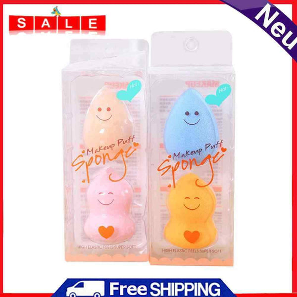 2pcs Gourd Facial Makeup Sponge Foundation Powder Make Up Puffs Cosmetic